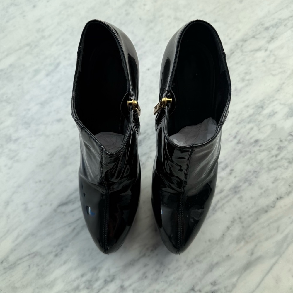 Yves Saint Laurent Rive Gauche Patent Leather Ank… - image 3